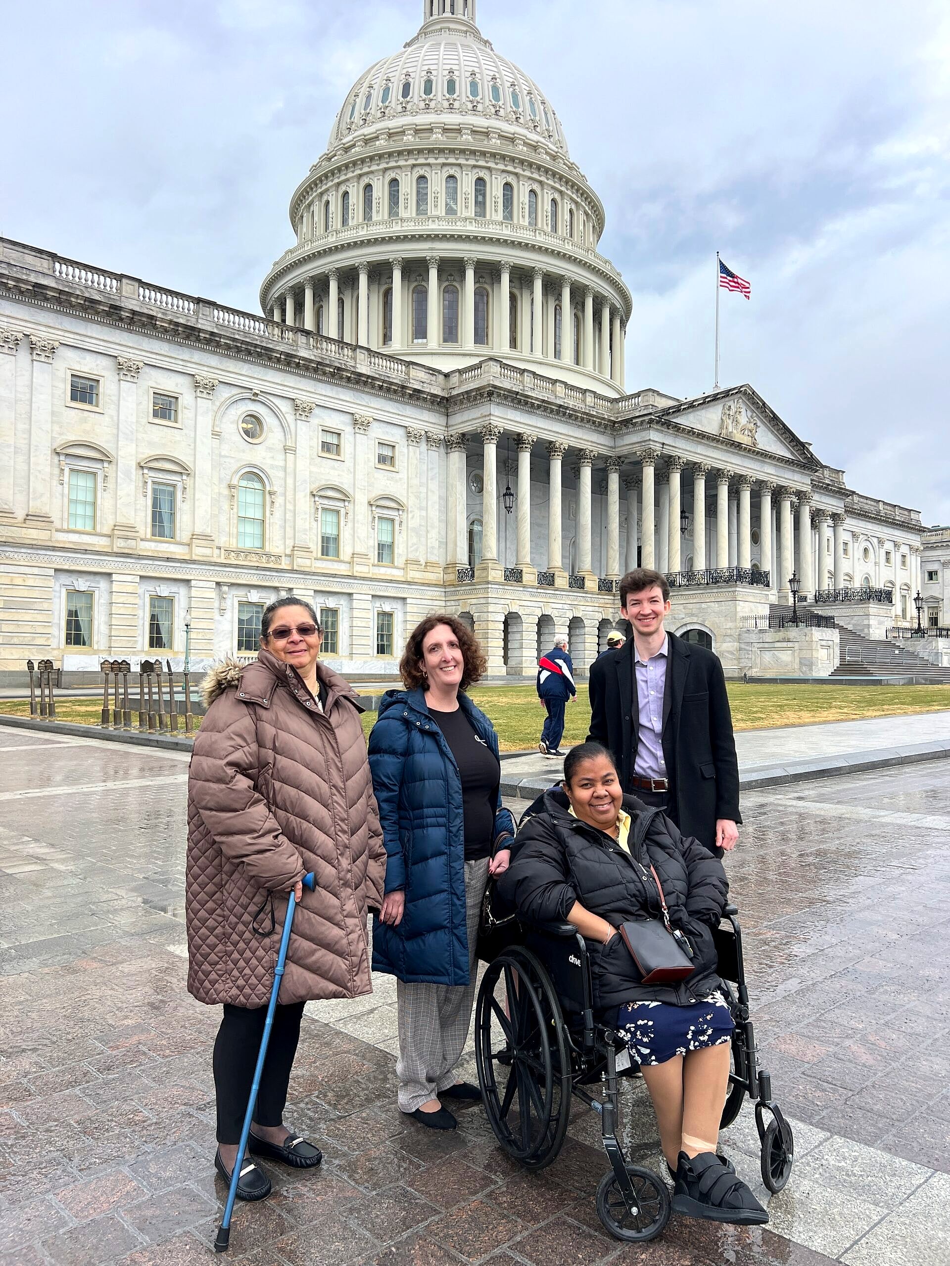 Hydrocephalus advocates in front of the U.S. Capitol